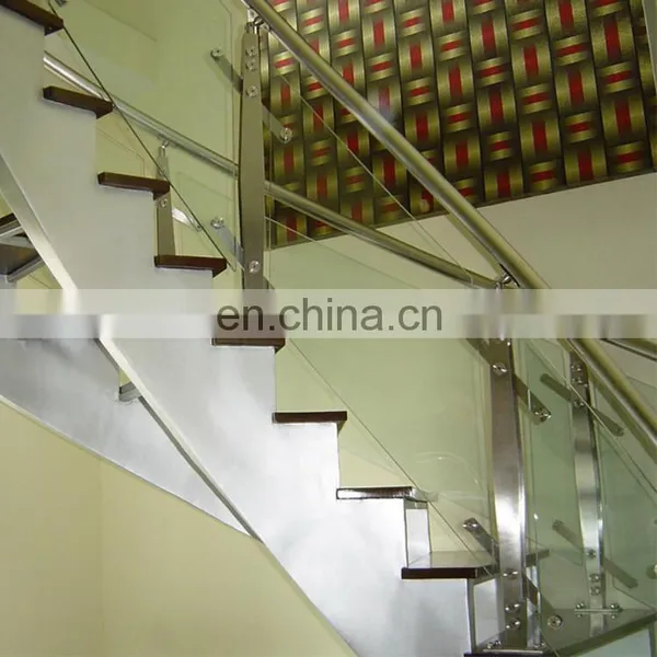 Modern Design Model Railing Removable Clear Tempered Glass Stair Stainless Steel Handrail photo-4