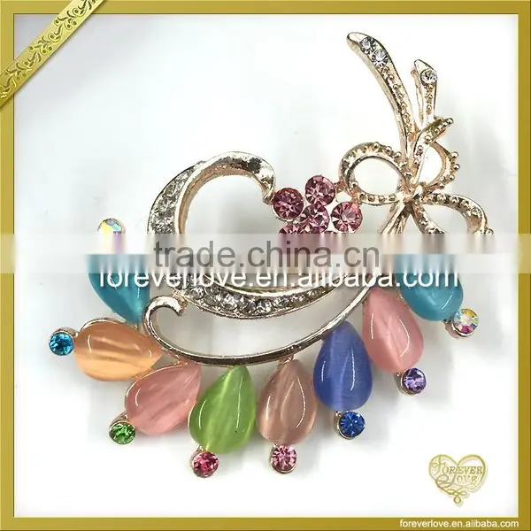 Fashion Jewelry Stick Magnet Pin Brooch With Rhinestone FB045 photo-2