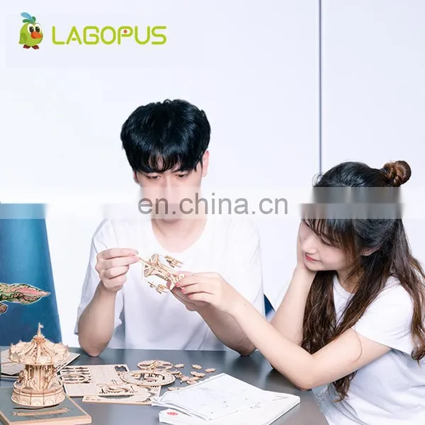 Lagopus DIY 3D Wooden Animal&Building Puzzle Game Assembly Toy Gift for Children Kids Adult Model Kits photo-3
