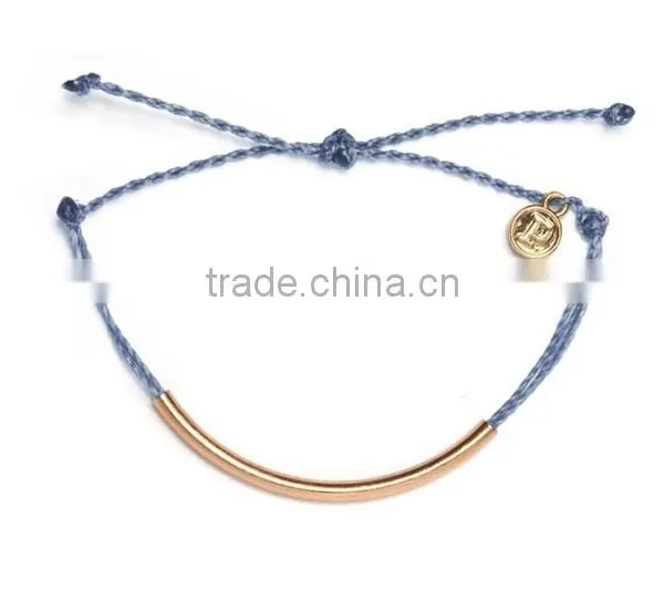 Hand Woven String Tube Copper Magnetic Bracelet for Girl photo-3