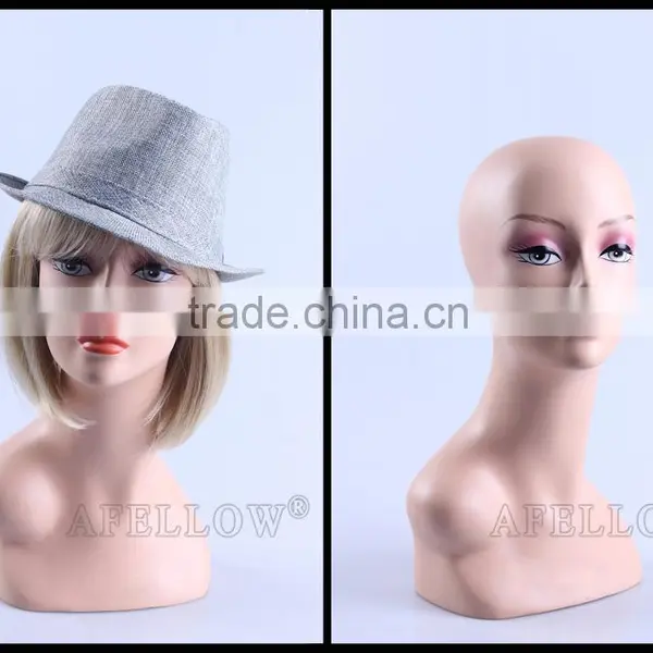 Dispaly Jewelry/ Hat /scarf/wig Mannequin Head Plastic ,Female Realistic Head Manikin,Cheaper Head Mannequin, H1014 photo-2