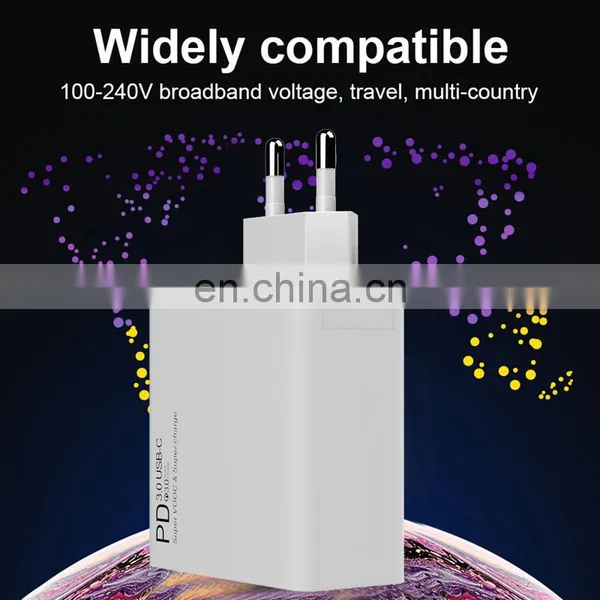 2020 New Coming PD 45W Adapter Charger Mobile Phone Fast Charger USB C Wall Charger Support Power Adapter For IPhone 11 Pro Max photo-3