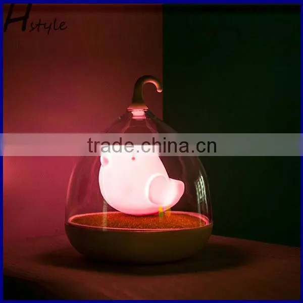 Rechargable USB Bird Cage LED Night Lamp With Touch Dimmer SNL087 photo-4