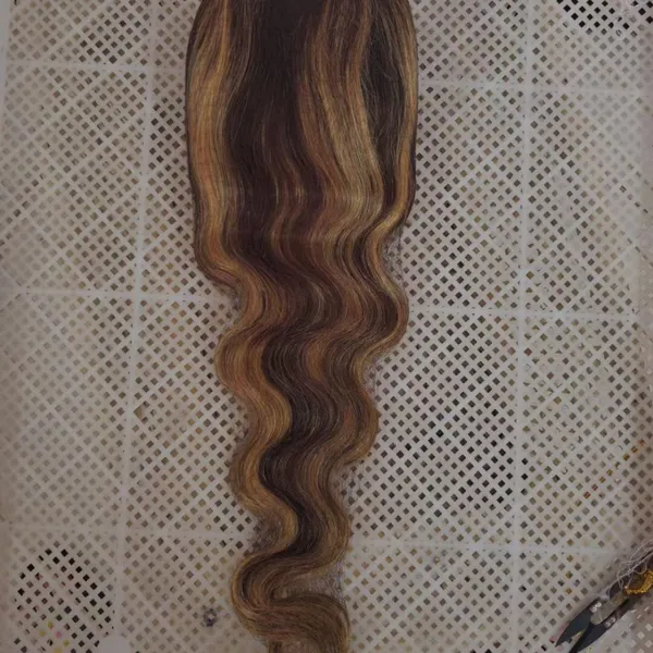 KHH Blonde Highlighted Wig Human Hair, Highlight Body Deep Wave Curly Wig,HD Honey Blonde Highlight Lace Front Wig For Black Women photo-4