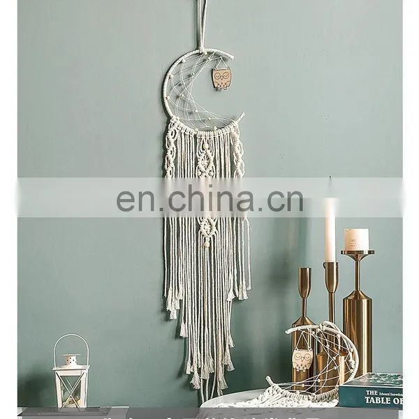 Half Moon Star Big Dream Catchers Metal Ring Pendant Handmade Nordic Wind Chimes Home Styling photo-4