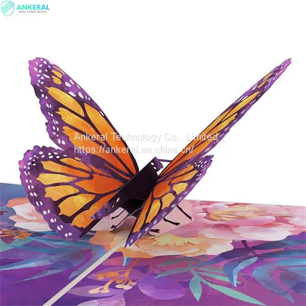 Cheap Price Monarch Butterfly 3D Pop-up Card Factory Best Selling Top 50 Birthday Blessing Card photo-3