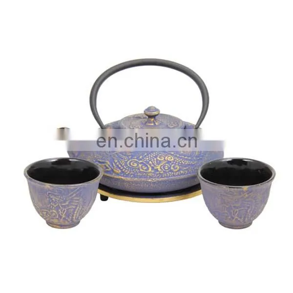 Chinese Traditional Tea Kettle Cast Iron Teapot With Strainer Trivet Cup Teapot Sets photo-2