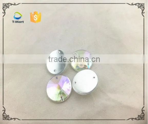 Drop Shape Ab Crystal Plastic Stone photo-5