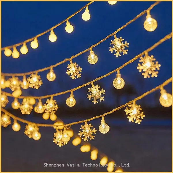 Waterproof LED Star String Lights - IP65 Solar/Battery Powered for Outdoor Christmas Wedding Wholesale Decorations photo-3