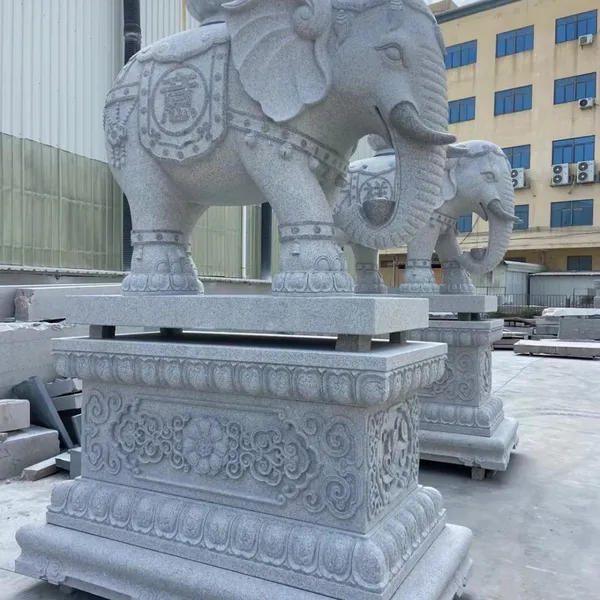 Fujian Granite Stone Elephant Stone Elephant Door Stone Elephant Ornaments Custom Processing photo-2