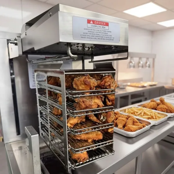 QD-55HE Professional 55L Electric Pressure Fryer 8 Head Capacity Commercial Chicken Frying System for Catering Hall photo-4