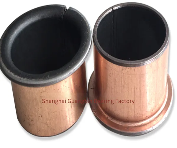 Sf-1f Self-lubricating Oil-free Sliding Bearing With Shoulder, Rolled Oil-free Flange Bushing, Copper-clad Iron Sleeve, Solid Lubrication Boundary Friction Bearing Produced by Shanghai Guangbin