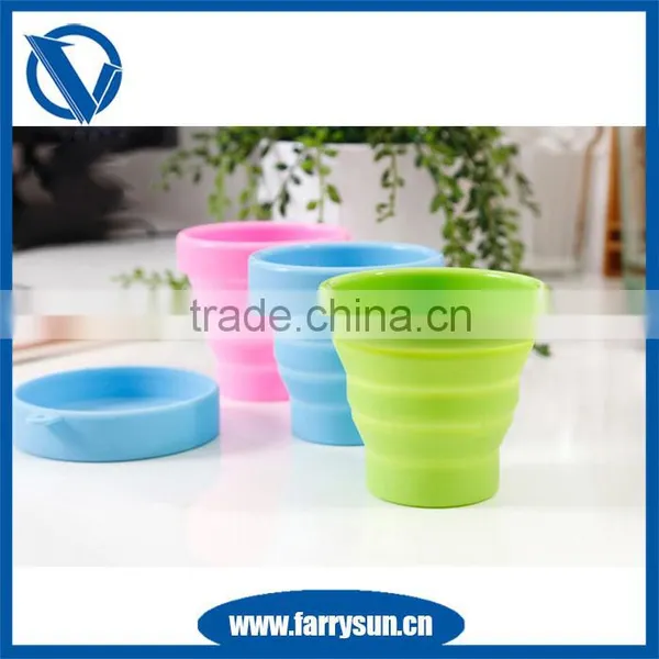 Durable Food Grade Silicone Collapsible Drinking Cup/foldable Watter Cup photo-2