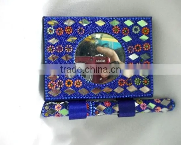 fancy handmade pocket diary/ wholesale indian traditional handmade embossed journal/ notebook with beautifully decorated pen