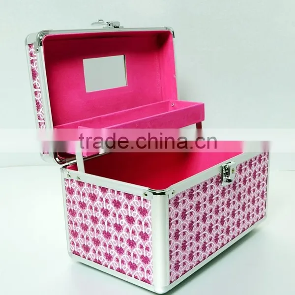 AN30 ANPHY Aluminum Suitcase Jewelry Storage Box Inner Trays With Mirror Metal Handle Lock Case Cosmetic Case Makeup Box photo-4
