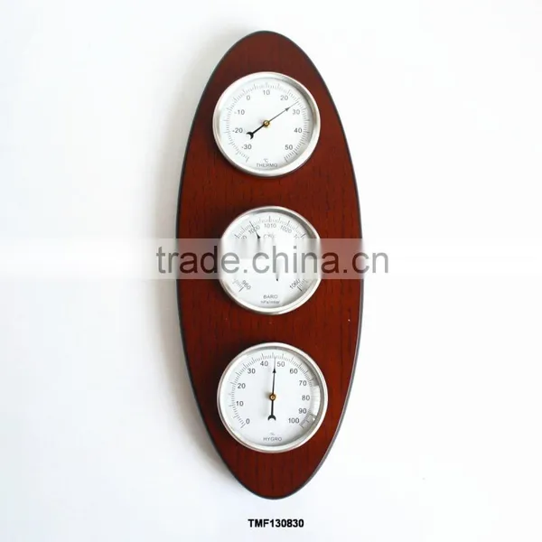 Galileo Thermometer Weather Station; Wooden Weather Station; Traditional Dial Weather Station photo-6