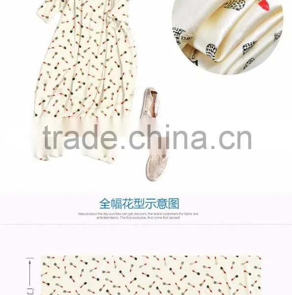 New Style China Strech Silk Satin Printed Fabric for Dress photo-6