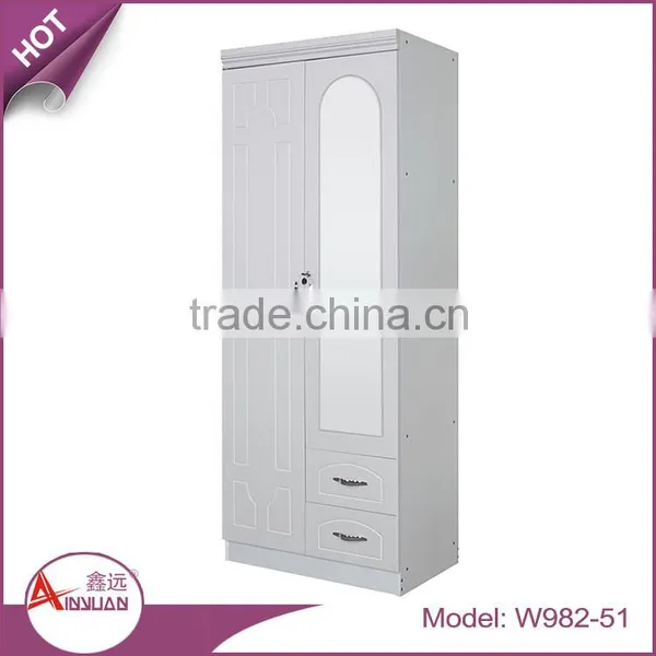 Hotel Furniture Simple Design Wardrobe Closet Double Door Wooden White Hotel Wardrobe Designs
