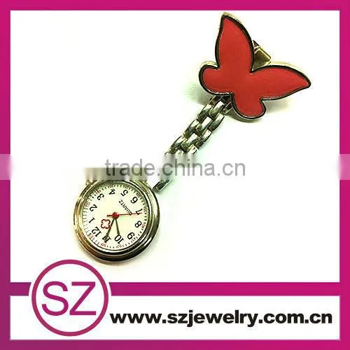 2016 Best Nurses And Doctors Gift Alloy Nurse Brooch Watch Butterfly Hot Nurse Watch Doctor Watch photo-2