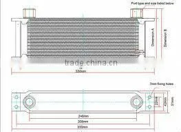 aluminum stack layer structure autombile oil cooler-radiator