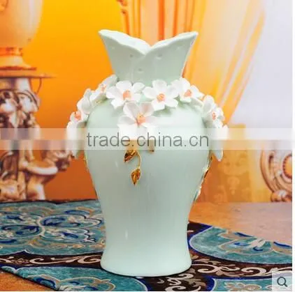Hand Painted Rose Flower Wedding Vases Wholesale for Home Deco photo-2