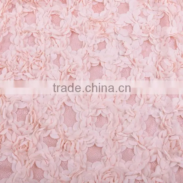 2014 Newest Rose Mesh Botton Fabric Embriodery Beaded Chiffon Quality Choice photo-3