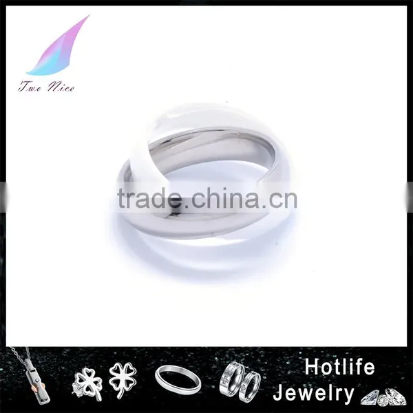 2015 New Made Fashion 2 in 1 Design White Gold Engagement Rings