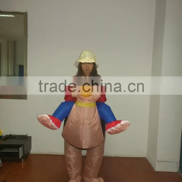 DJ-CO-121 Fast Ship Adult Funny Inflatable Humorous Ostrich Bird Costume Jumpsuit photo-2