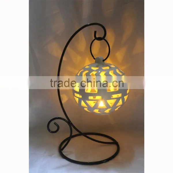 White Ceramic Owl Shaped Tealight Candle Holder photo-2