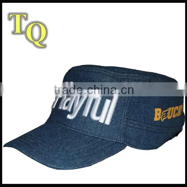 Wholesale Denim Cap/custom 3d Embroidery Military Hat