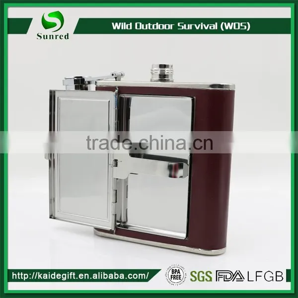 Promotional Custom Stainless Steel Hip Flask With Color Transfer Printing photo-2
