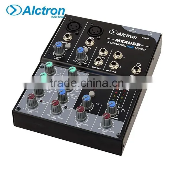 Alctron MX4USB 4 Channel Mixer With USB Interface. photo-3