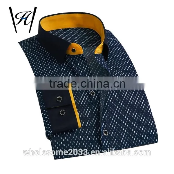 40%~50%cotton Casual Button Down Fitted Mens Shirts