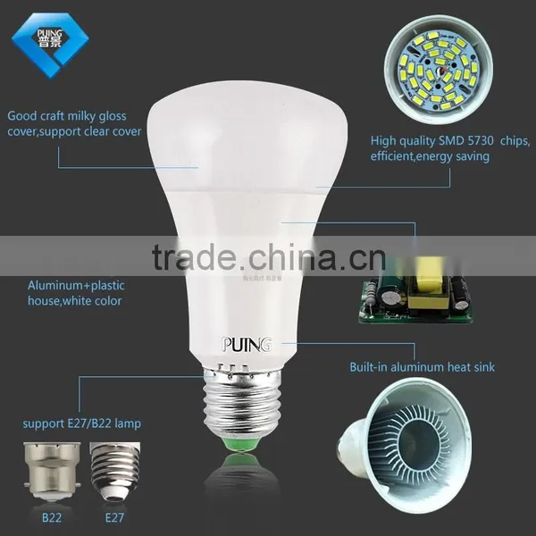 Guzhen China Supplier 5w 7w 9w 12w Aluminum Heat Sink E27 Plasitc Led Light Bulb photo-4