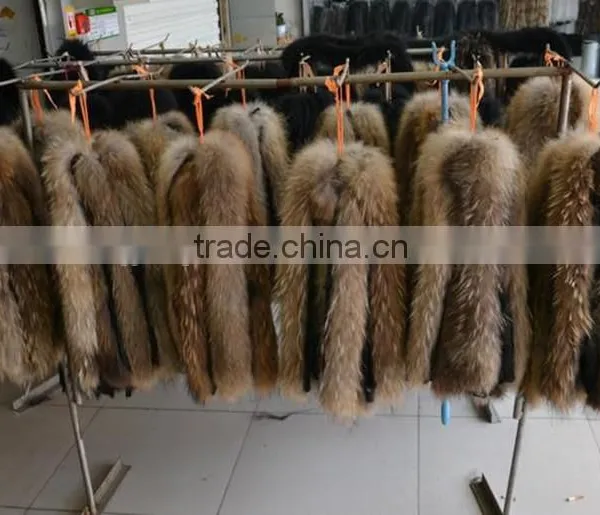Natural Raccoon Fur Trimming / Real Fur Hood Trim / Trim For Collar