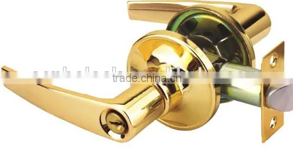 Euro Heavy Duty Lever Lock Goldern Zinc Alloy Passage Lever Handle Quality Choice photo-4