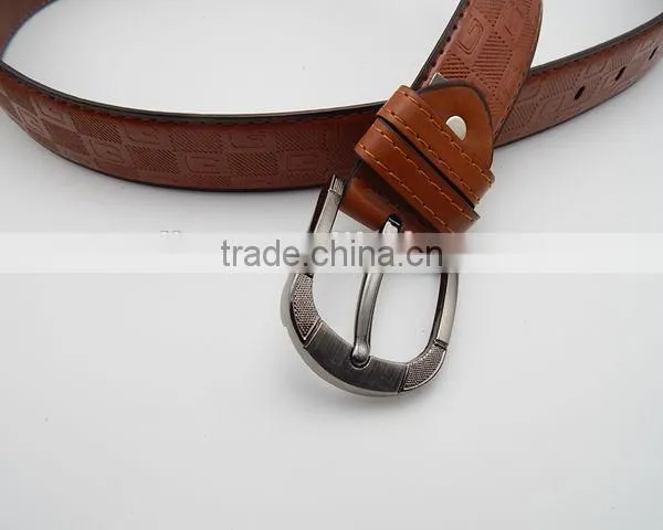 Brown Color Cheap Price PU Leather Belt for Men Cow Hide Factory Direct Eco-friendly Material photo-4