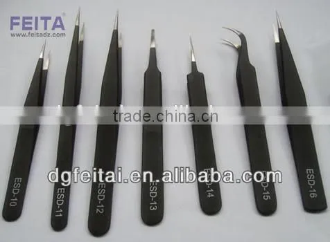 Hot Sale ESD Steel Eyebrow Tweezers Manufacturing photo-2