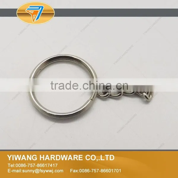 High Quality Metal Split Keyrings With 5 Link Chains and Small Jump Ring photo-5