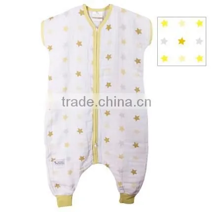 Wholesale100% Cotton Muslin Baby Sleeing Bag Anti-kicking Bag Spring and Summer photo-6