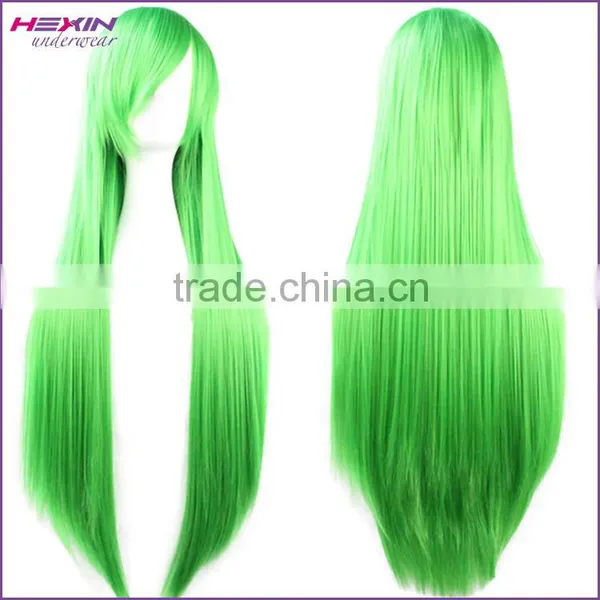 80cm Long Black Straight Beauty Cosplay Hair Wig photo-3