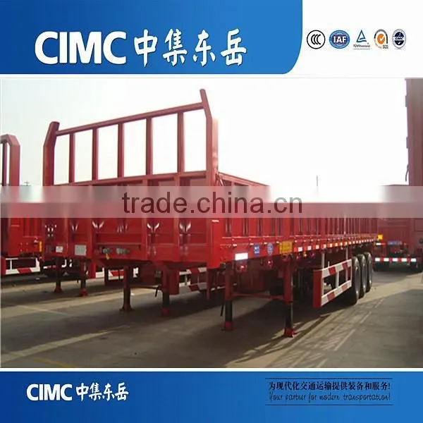 CIMC 3 Axle Side Wall Cargo Truck Trailer With Side Boards photo-4
