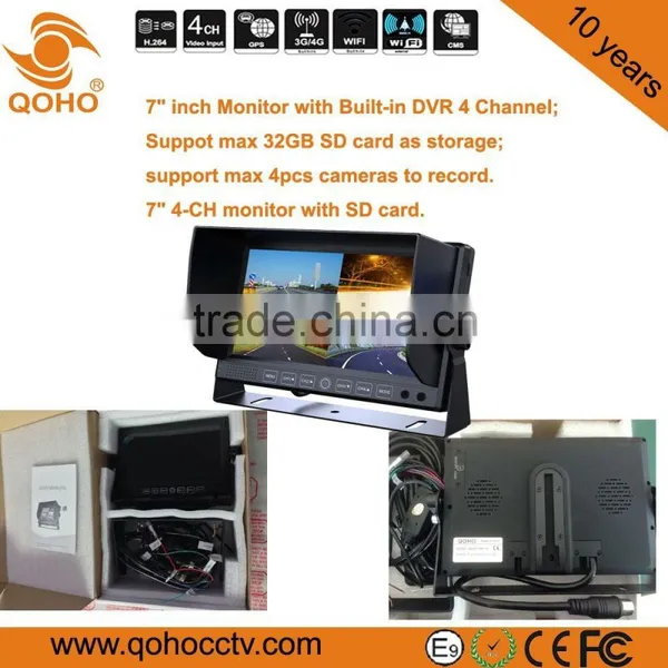 7inch 4-channel DVR With SD Card Slot photo-2