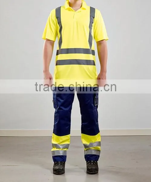 2 Tone Hi Vis Work POLO Shirt - Short Sleeve photo-3
