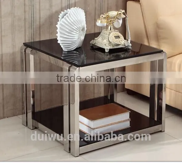 2016 Cheap Stainless Steel Modern Design Glass Center Table photo-5