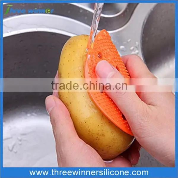Kitchenware Tools Fruit Silicone Washing Brush photo-2