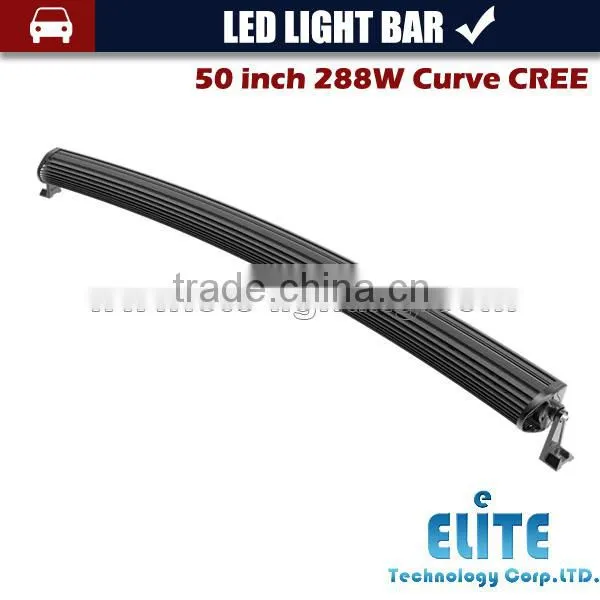 50 Inch 288W 4x4 Led Car Light, Curved Led Light Bar Off Road,auto Led Light Arch Bent photo-4