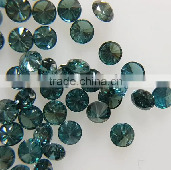 Natural Loose Blue Diamond Lot 1-1.2mm Brilliant Cut Round Fancy Color photo-2