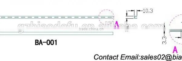 Metal Shelf Channel Single Hole 1/2" Channel BA-001 photo-4