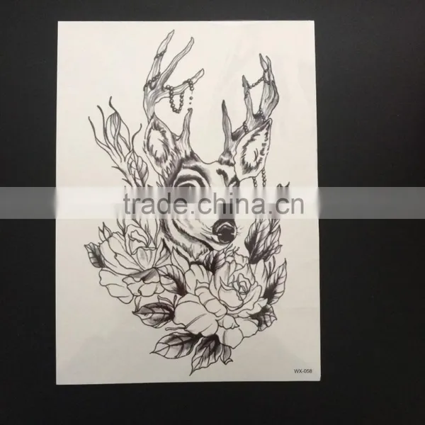 WX- 025 Waterproof Figure in Stone Tattoo Sticker/ Unique Temporary Body Tattoo photo-5